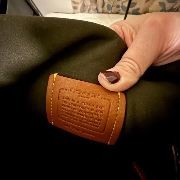 Coach Tabby Shoulder Bag Olive Green Suede - Picture 6 of 6